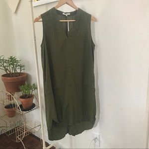 Madewell Fairsky Tunic Dress - Olive, NWT
